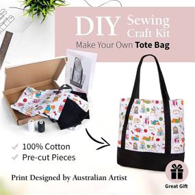 img 2 attached to 🎨 Fun and Relaxing DIY Tote Bag Craft Kit - Sewing Project for All Ages - Colorful Dog/Animal Pattern - Perfect Art Gift for Beginners and Enthusiasts