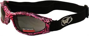 img 2 attached to 🐆 Stylish Womens Pink Leopard Cheetah Ladies Padded Motorcycle Goggles – Providing Shaded Protection