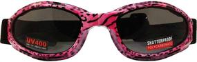 img 3 attached to 🐆 Stylish Womens Pink Leopard Cheetah Ladies Padded Motorcycle Goggles – Providing Shaded Protection