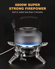 img 2 attached to 🔥 Bulin Camping Gas Stove Burner 6800W - Ultralight Windproof Backpacking Stove for Outdoor Adventures