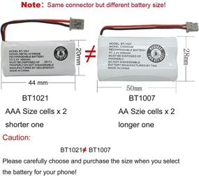 img 1 attached to 🔋 GEILIENERGY (Set of 3) Rechargeable Cordless Phone Phone Batteries for Uniden BT-1025 BT1008 BT-1008 BT1016 BT-1016 BT1021 BT-1021 WITH43-269 WX12077 Sanyo CAS-D6325 CASD6325
