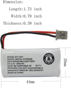 img 3 attached to 🔋 GEILIENERGY (Set of 3) Rechargeable Cordless Phone Phone Batteries for Uniden BT-1025 BT1008 BT-1008 BT1016 BT-1016 BT1021 BT-1021 WITH43-269 WX12077 Sanyo CAS-D6325 CASD6325