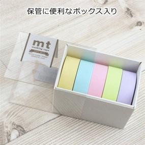 img 3 attached to MT Japanese Washi Masking Tape Gift Box Pastel 2 Tape Set: Delicate and Decorative Crafting Essential - MT05G007