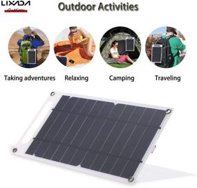 img 2 attached to 🔋 Lixada Solar Panel Charger USB Port - Compact Monocrystalline Silicon Power Bank for Cell Phone Charging during Camping Trips