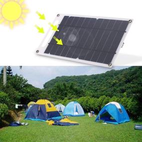 img 3 attached to 🔋 Lixada Solar Panel Charger USB Port - Compact Monocrystalline Silicon Power Bank for Cell Phone Charging during Camping Trips