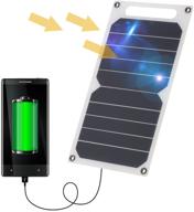 🔋 lixada solar panel charger usb port - compact monocrystalline silicon power bank for cell phone charging during camping trips logo