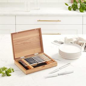 img 1 attached to 🍖 Wusthof Stainless Mignon Steak Set: 8-Piece Collection in Exquisite Olivewood Box