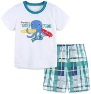 🩳 freelu kids cotton clothing sets - t-shirt and shorts bundle for girls and boys (pack of 2) - sizes 1-7 toddler logo