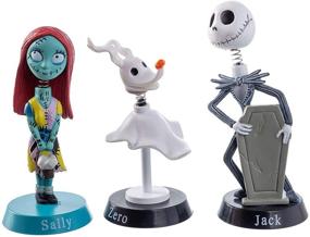 img 1 attached to 🎂 Набор для торта на день рождения Jack Skellington из Кошмара перед Рождеством - Включает 6 фигурок размером 2 дюйма.