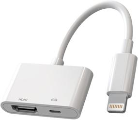 img 4 attached to 📱 Адаптер Lightning to HDMI Apple MFi Certified 1080P: Подключение iPhone и iPads к телевизору высокой четкости, проектору, монитору