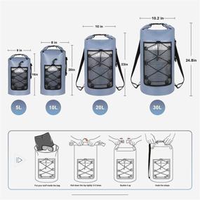 img 3 attached to 🎒 HEETA Waterproof Dry Bag for Women Men(Upgraded Version) – 5L/ 10L/ 20L/ 30L Lightweight Dry Storage Bag Backpack with Phone Case