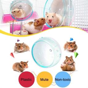 img 1 attached to 🐹 GOLDEAL 4.7 Inches Ultra-Quiet Hamster Wheel, Hamster Cage Toys - Noiseless Exercise Running Wheel for Hamsters, Gerbils, or Mice