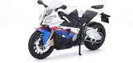 🏍️ maisto 1/12 bmw s1000rr motorcycle - white/red/blue multi: sleek and stunning performance on two wheels logo