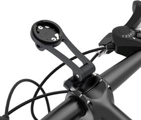 img 4 attached to 🚲 Black Adjustable Bicycle Computer Mount - Compatible with Garmin, Wahoo, Cateye, Bryton Bike Speedometer - Includes Bike Phone Mount and Flashlight Clip - Road MTB Bike Accessories