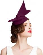 lawliet handmade wool felt women angel wings fascinator hat: the perfect statement piece for cocktail party show a194 logo