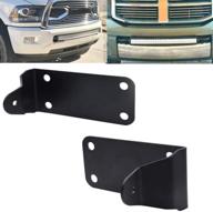 🔦 xjmoto front lower hidden bumper mounting brackets - 40 inch curved led light bar | compatible with 2010-2019 dodge ram 2500 3500 models logo