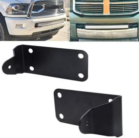 img 4 attached to 🔦 XJMOTO Front Lower Hidden Bumper Mounting Brackets - 40 inch Curved LED Light Bar | Compatible with 2010-2019 Dodge Ram 2500 3500 Models