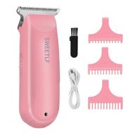 мини-триммер для волос sweetlf: бесшумный набор аккумуляторных триммеров с насадками - usb-перезаряжаемый для мужчин, женщин и детей (розовый)🔌 логотип