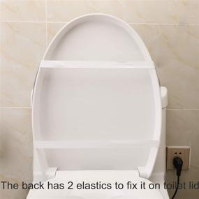 img 2 attached to Soft Plush White Toilet Lid Cover: Washable Microfiber Bath Seat Cushion for a Cozy Bathroom Experience