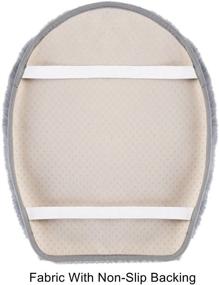 img 1 attached to Soft Plush White Toilet Lid Cover: Washable Microfiber Bath Seat Cushion for a Cozy Bathroom Experience
