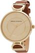 armani exchange womens stainless leather logo