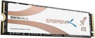 🚀 high-speed sabrent 4tb rocket q4 nvme pcie 4.0 m.2 2280 internal ssd: superior performance solid state drive, up to 4900/3500 mb/s read/write speed (sb-rktq4-4tb) logo