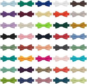 img 1 attached to 👔 Pretied Banded Adjustable Bow Ties for Boys: Jacob Alexander Boys' Accessories