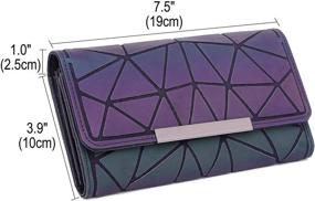 img 2 attached to Geometric Rhomboids Lattice Wallet Purse Women's Handbags & Wallets