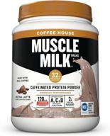 ☕️ muscle milk coffee house caffeinated protein powder: mocha latte flavor, high in protein - 1.93 pound logo