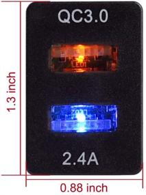 img 3 attached to Зарядное устройство Cllena с двумя портами USB с быстрой зарядкой 3.0 и 2.4A для автомобилей Toyota