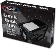 black plastic short comic bin: efficient storage solution for comics логотип