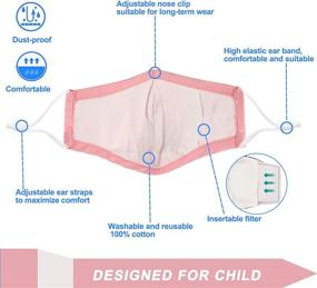 img 2 attached to 🌟 REACH STAR 12/6 Pack Reusable Adjustable Face Masks with 3 Layer Safety for Women & Kids - Washable Face Coverings