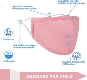 img 3 attached to 🌟 REACH STAR 12/6 Pack Reusable Adjustable Face Masks with 3 Layer Safety for Women & Kids - Washable Face Coverings