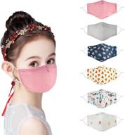 🌟 reach star 12/6 pack reusable adjustable face masks with 3 layer safety for women & kids - washable face coverings logo