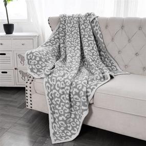 img 3 attached to Hewolf Super Soft Leopard Fleece Blanket: Cozy, Warm, and Stylish for Couch, Sofa, or Bed - 50 x 60 inch