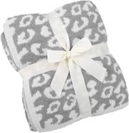 hewolf super soft leopard fleece blanket: cozy, warm, and stylish for couch, sofa, or bed - 50 x 60 inch logo