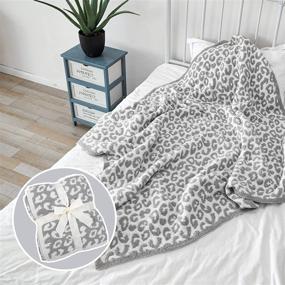 img 2 attached to Hewolf Super Soft Leopard Fleece Blanket: Cozy, Warm, and Stylish for Couch, Sofa, or Bed - 50 x 60 inch