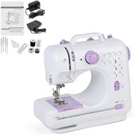 🧵 portable mini electric sewing machine with 12 built-in stitches, led light, 2 speeds, overlock function - ideal for beginners, amateurs, embroidery - purple logo
