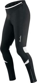 img 4 attached to 🚴 Women's Windproof Cycling Pants with 4D Padded Fleece Lined Leggings by Santic