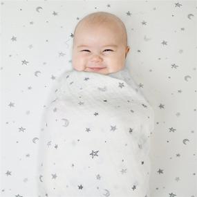 img 2 attached to 🌙 Stars and Moon Fitted Pack N Play Playard Sheet - Soft & Breathable 100% Natural Cotton Jersey Knit - Ideal for Boys and Girls