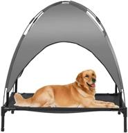 🐶 fit choice elevated dog bed with canopy - premium outdoor pet canopy with cot, durable 210d polyester & 600d pvc textilene, includes carrying bag logo