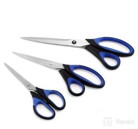 img 7 attached to Pack of 3 Amazon Basics Multipurpose Office 🔪 Scissors with Comfort Grip and Titanium Fused Stainless Steel