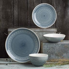 img 2 attached to FEZ 86631Gry Crackle Glaze Collection by Euro Ceramica