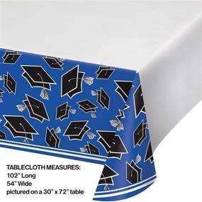 img 1 attached to Cobalt Blue Plastic Tablecover by Creative Converting, 54" x 102" - Enhanced for SEO