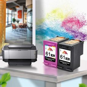 img 1 attached to Mony Remanufactured Ink Cartridges HP 61 61XL: Affordable 2-Pack Replacement with Ink Level Display for HP Envy, Officejet, and Deskjet Printers