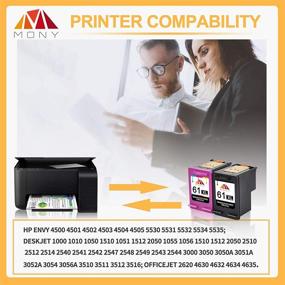 img 3 attached to Mony Remanufactured Ink Cartridges HP 61 61XL: Affordable 2-Pack Replacement with Ink Level Display for HP Envy, Officejet, and Deskjet Printers