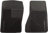 🚗 husky liners 51071 передние коврики, черные, большие - совместимы с 1995-2005 blazer, cavalier, sunfire и 1987-2004 mustang логотип