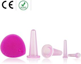 img 3 attached to 🌸 Sandine Cupping Therapy Sets: Facial Cupping System for Double Chin Reduction, Cheek and Chin Shaping, Cellulite Treatment - Silicone Massage Cups for Flawless Skin (Pink)