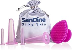 img 4 attached to 🌸 Sandine Cupping Therapy Sets: Facial Cupping System for Double Chin Reduction, Cheek and Chin Shaping, Cellulite Treatment - Silicone Massage Cups for Flawless Skin (Pink)