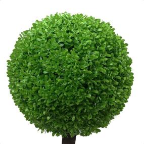 img 1 attached to Barnyard Designs 2.5ft Artificial Boxwood Topiary Ball 🌿 Tree Shrubs - Front Porch Home Decor- Set of 2